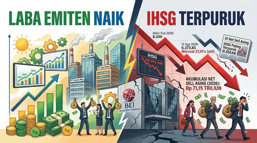 Paradoks Bursa Saham Indonesia:  Laba Emiten Naik, IHSG Terpuruk