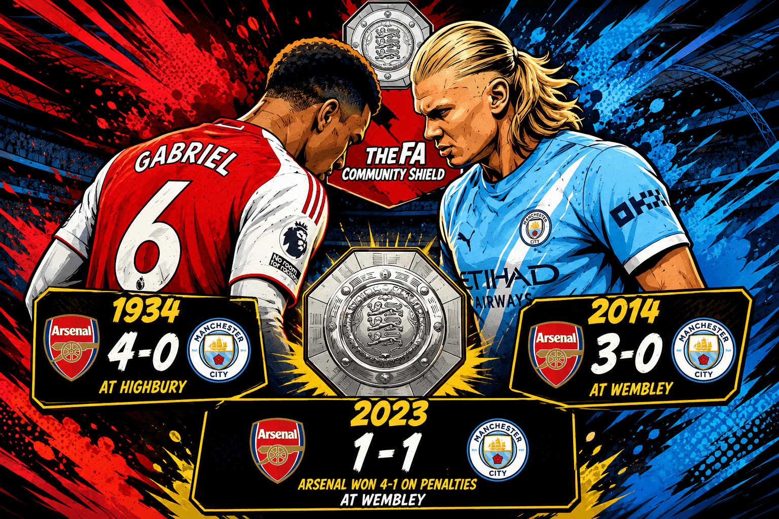 Arsenal vs Manchester City di Community Shield, Duel Awal Musim Dua Tim Juara