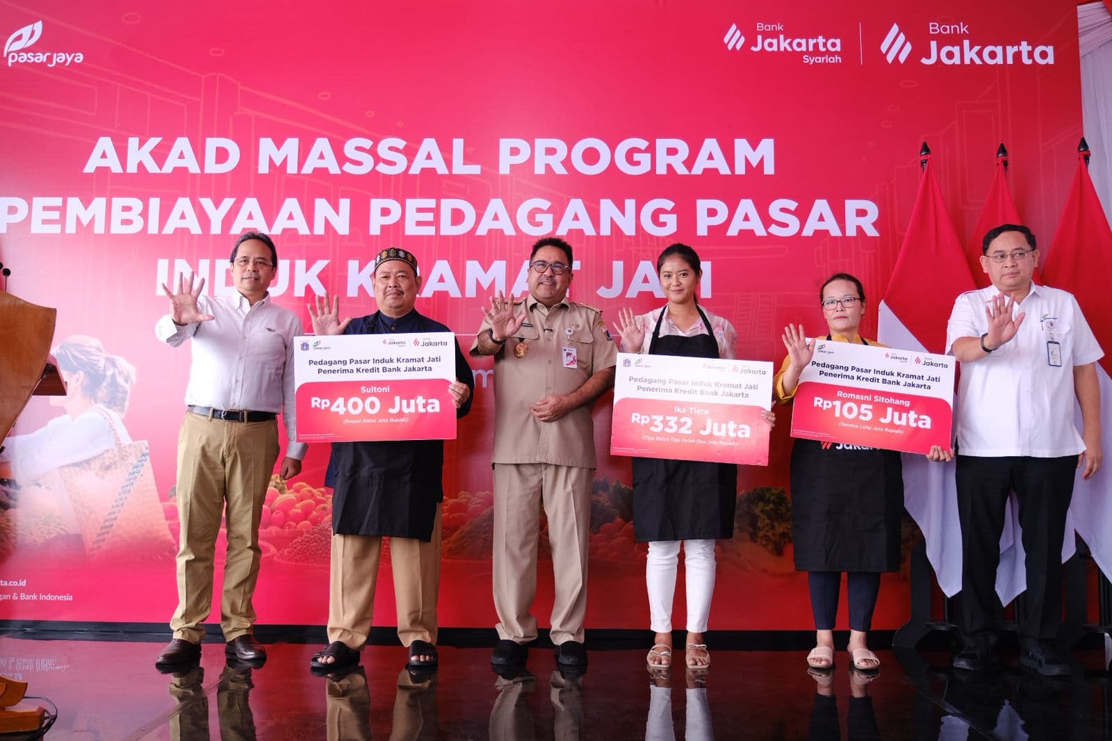 Bank Jakarta Kucurkan Kredit Rp 48 Miliar ke 167 Pedagang di Pasar Kramat Jati 