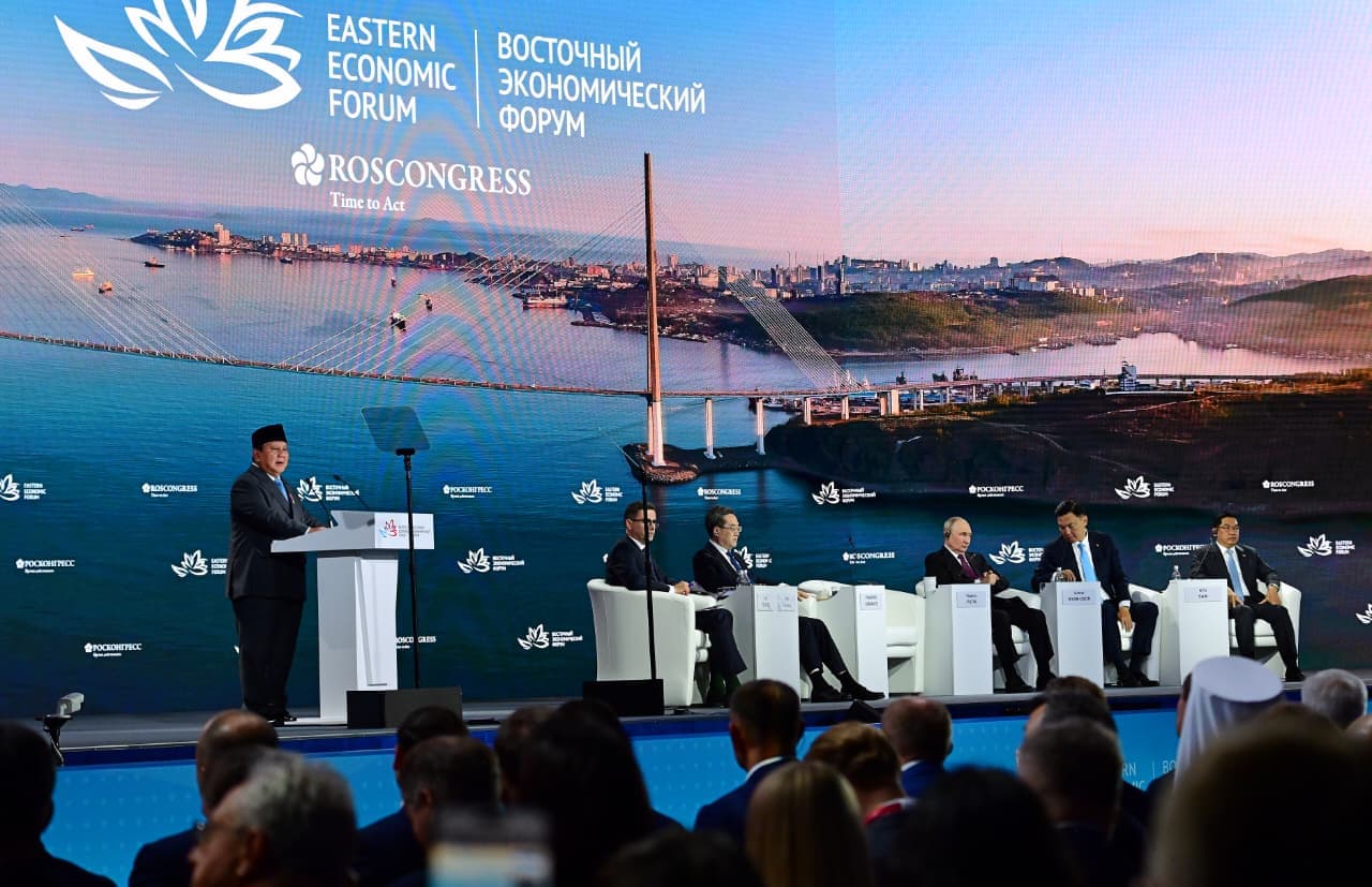Pidato di EEF Rusia, Prabowo Dapat 8 Kali Applause