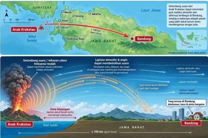 Erupsi Gunung Anak Krakatau Diduga Sebabkan Dentuman di 3 Provinsi