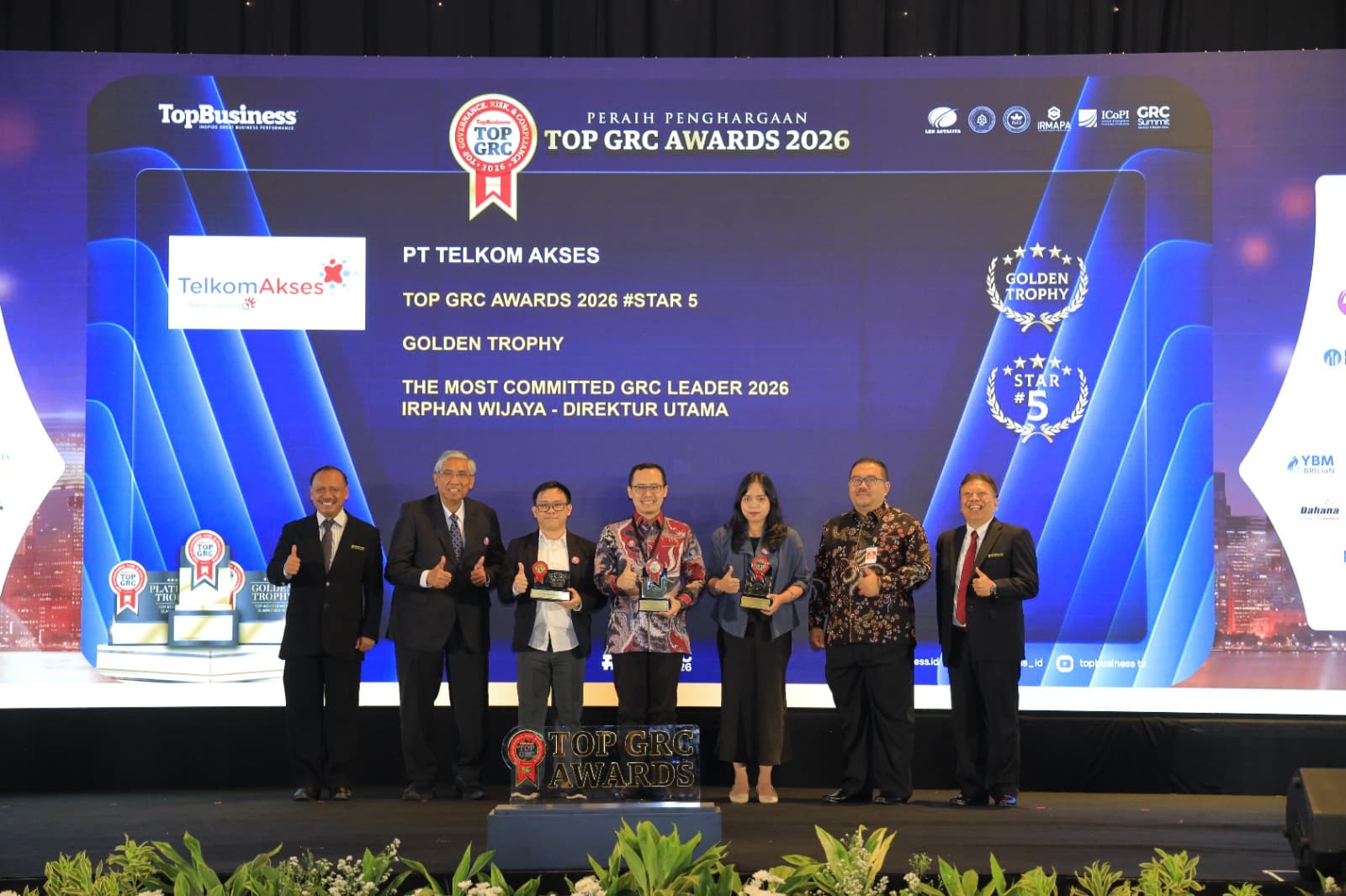  Telkom Akses Raih Golden Trophy TOP GRC Awards 2026, Pertahankan Bintang 5 Tiga Tahun