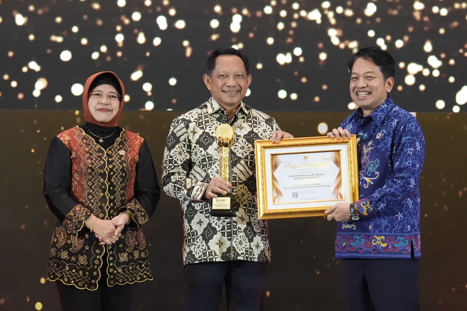 Raih Penghargaan dari BPS, Kemendagri Dinilai Sukses Manfaatkan Data Statistik untuk Daerah