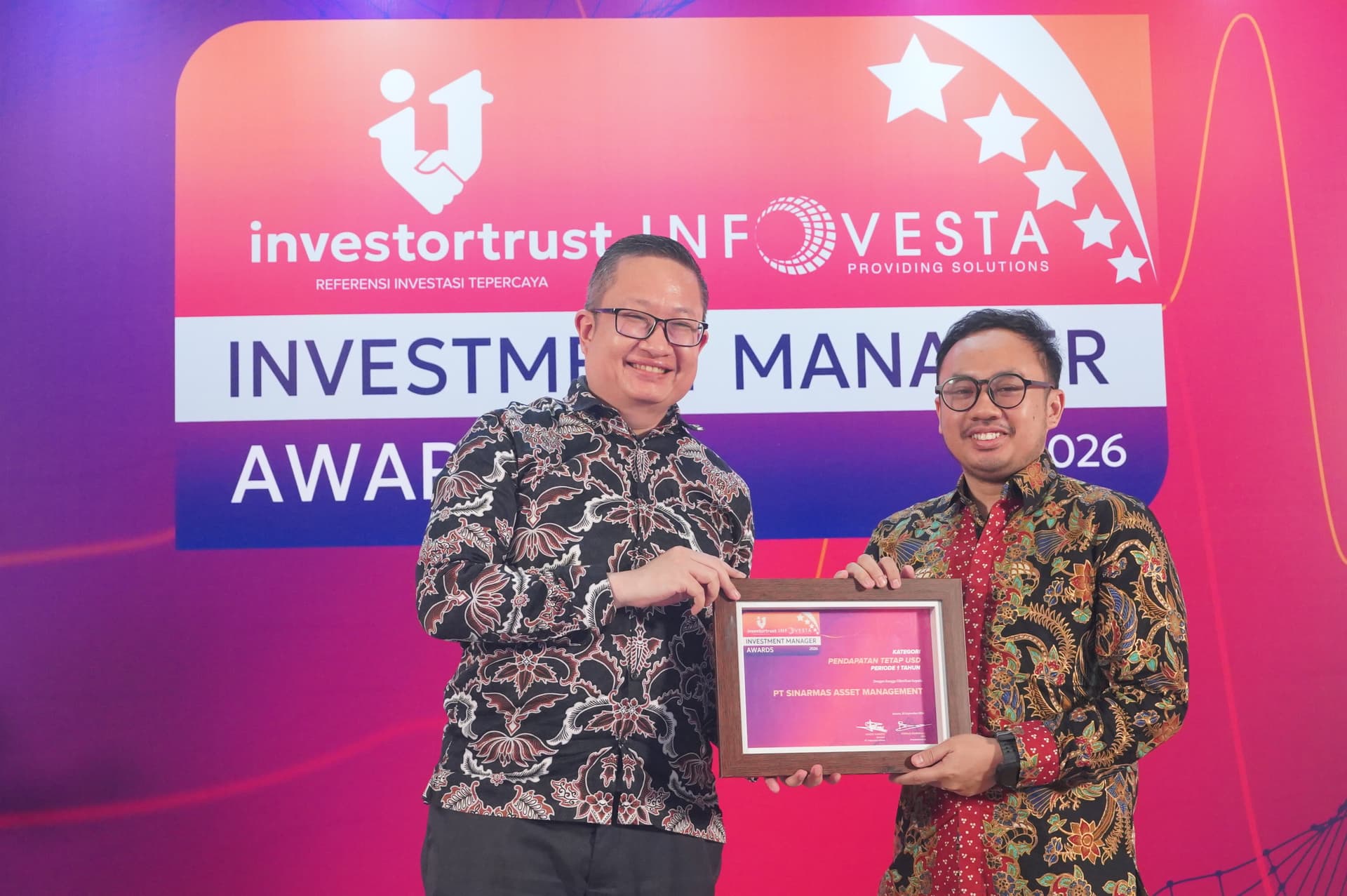 Di Ajang Investortrust - Infovesta Investment Manager Awards 2026, Sinarmas AM Raih 2 Penghargaan