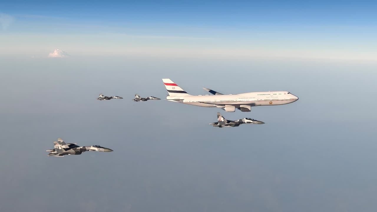 Pengawalan Jet Tempur hingga Lambaian Bendera Pelajar Sambut Kedatangan Presiden Mesir di Indonesia