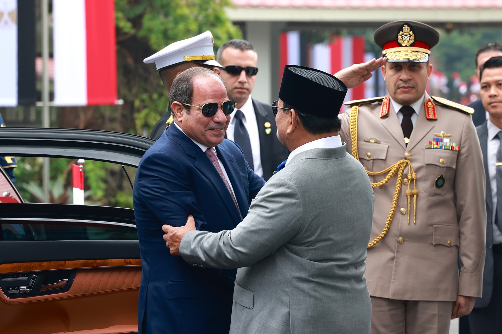 Prabowo Sambut Kunjungan Kenegaraan Presiden Mesir Abdel Fattah El-Sisi di Istana Merdeka