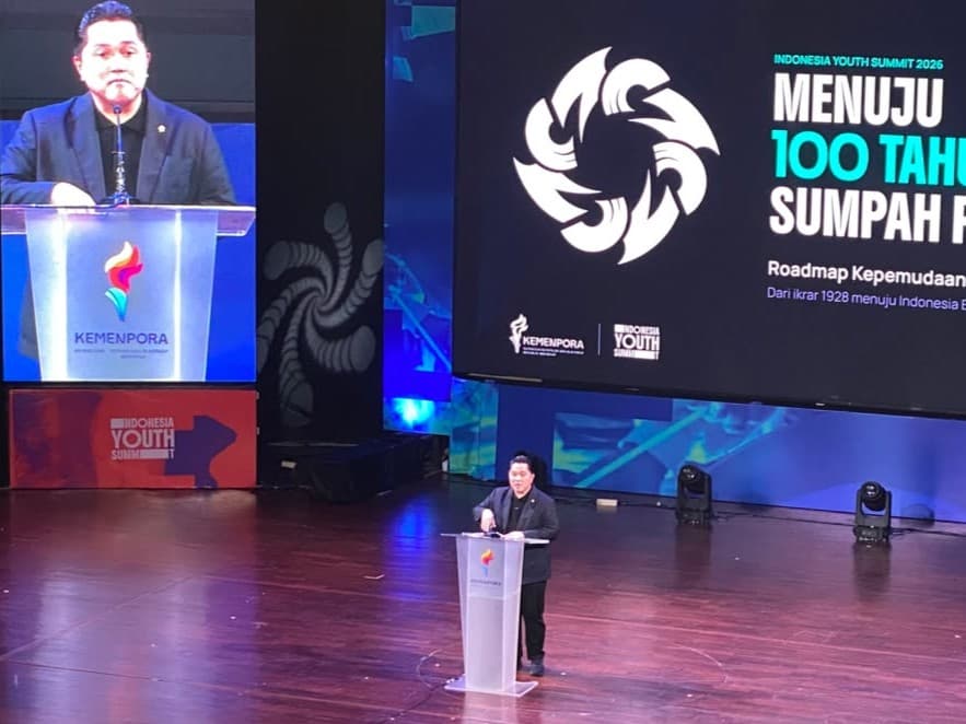 Buka IYS 2026, Menpora Erick Thohir Ajak Anak Muda Siapkan Solusi Masa Depan