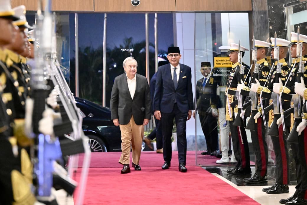 Jajar Kehormatan Sambut Kedatangan Sekjen PBB di Indonesia, Akan Bertemu Prabowo