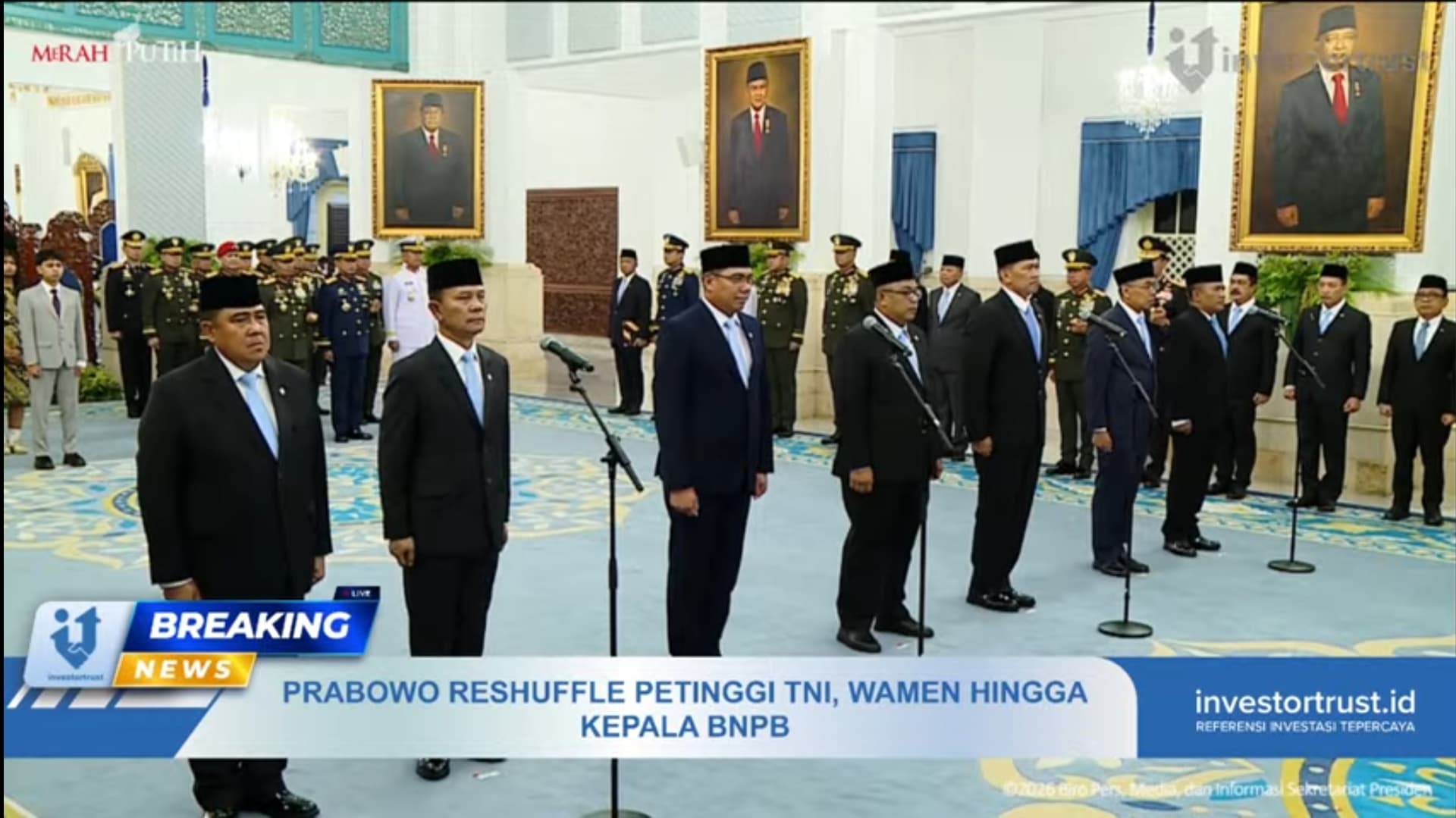 Prabowo Reshuffle Kabinet Ke-8, Berikut Daftar 9 Pejabat yang Dilantik Hari Ini