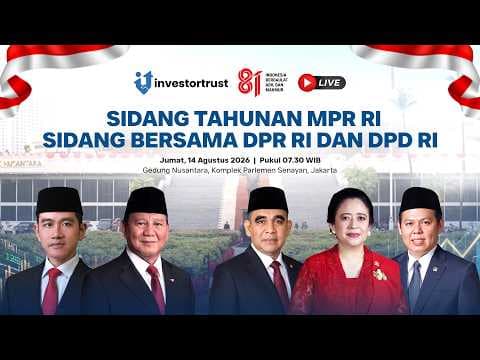 🔴LIVE: Sidang Tahunan MPR RI & Sidang Bersama DPR RI dan DPD RI Tahun 2026