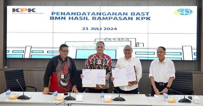 Kementerian ATR/BPN Terima Aset BMN dari KPK Senilai Rp 4,78 Miliar 